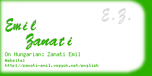 emil zanati business card